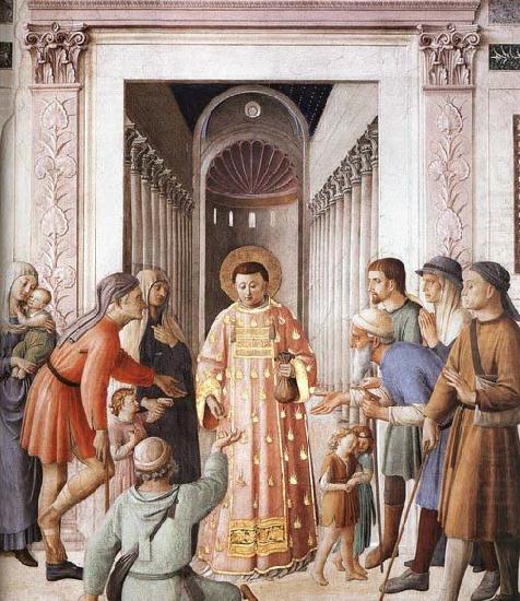 St Lawrence Distributes Food to the Poor, Fra Angelico